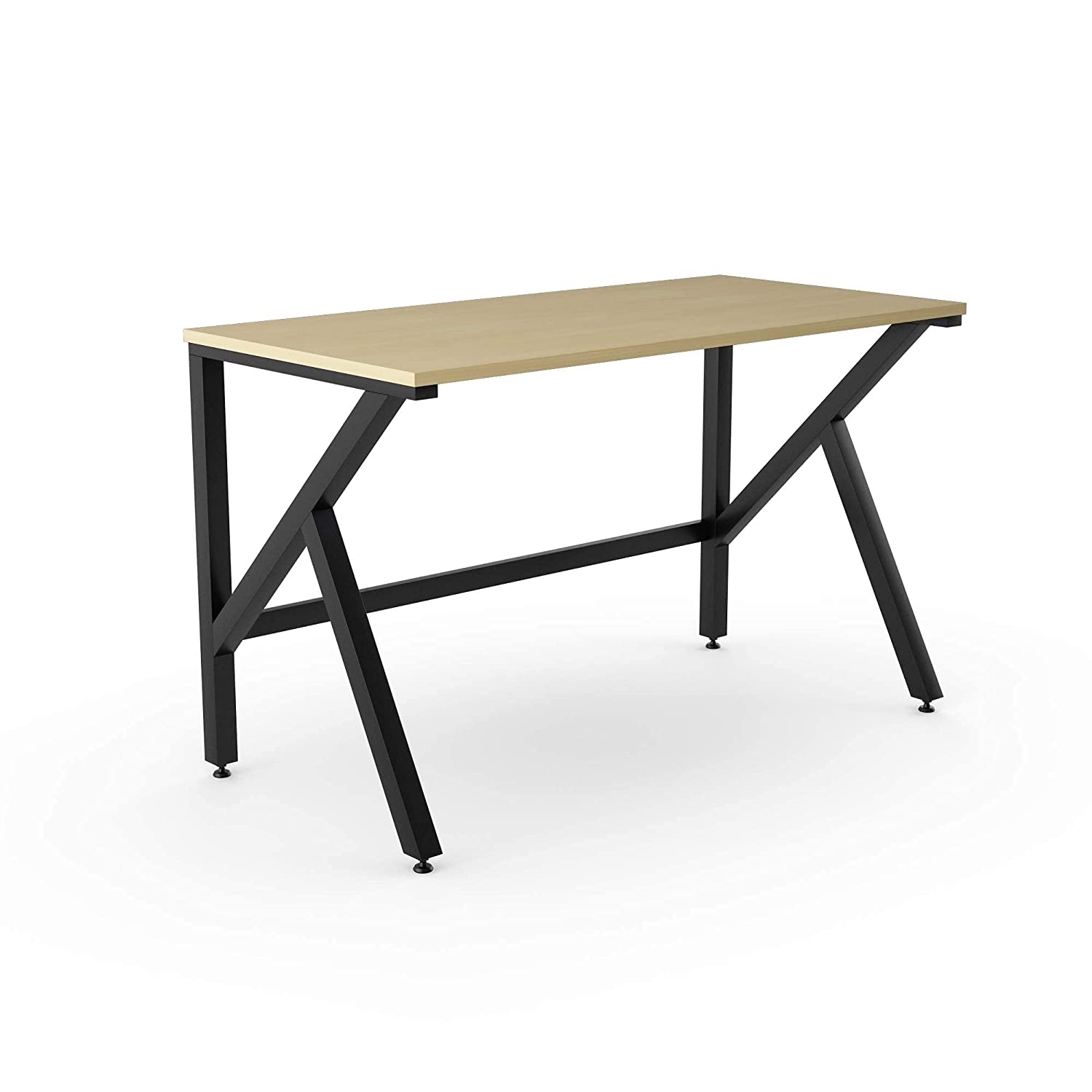 LAD Workspaces® The K Table Engineered Wood Study Table, Laptop, Computer Table Desk for Home & Office