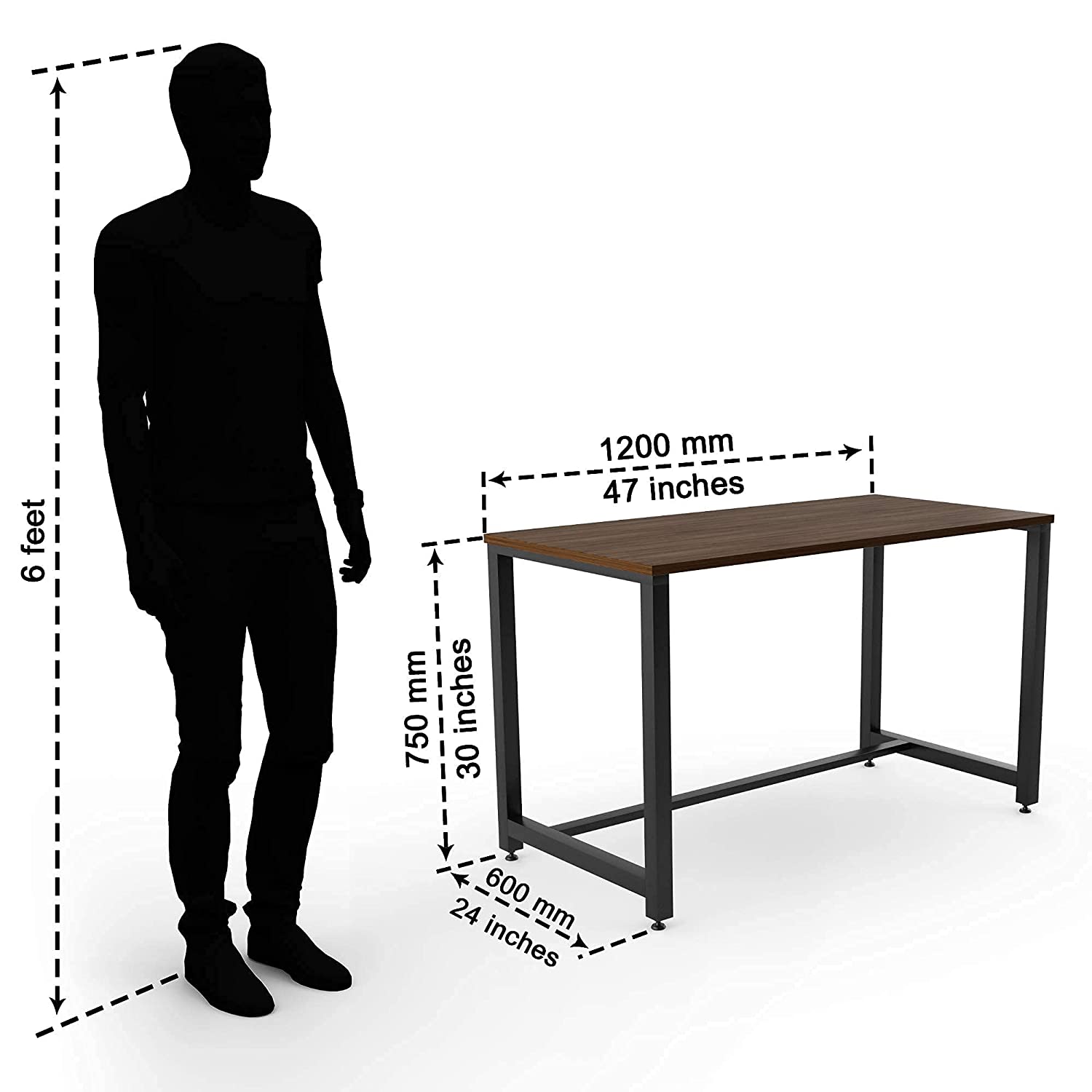 LAD Workspaces® The L Table Engineered Wood Study Table, Laptop, Computer Table Desk for Home & Office