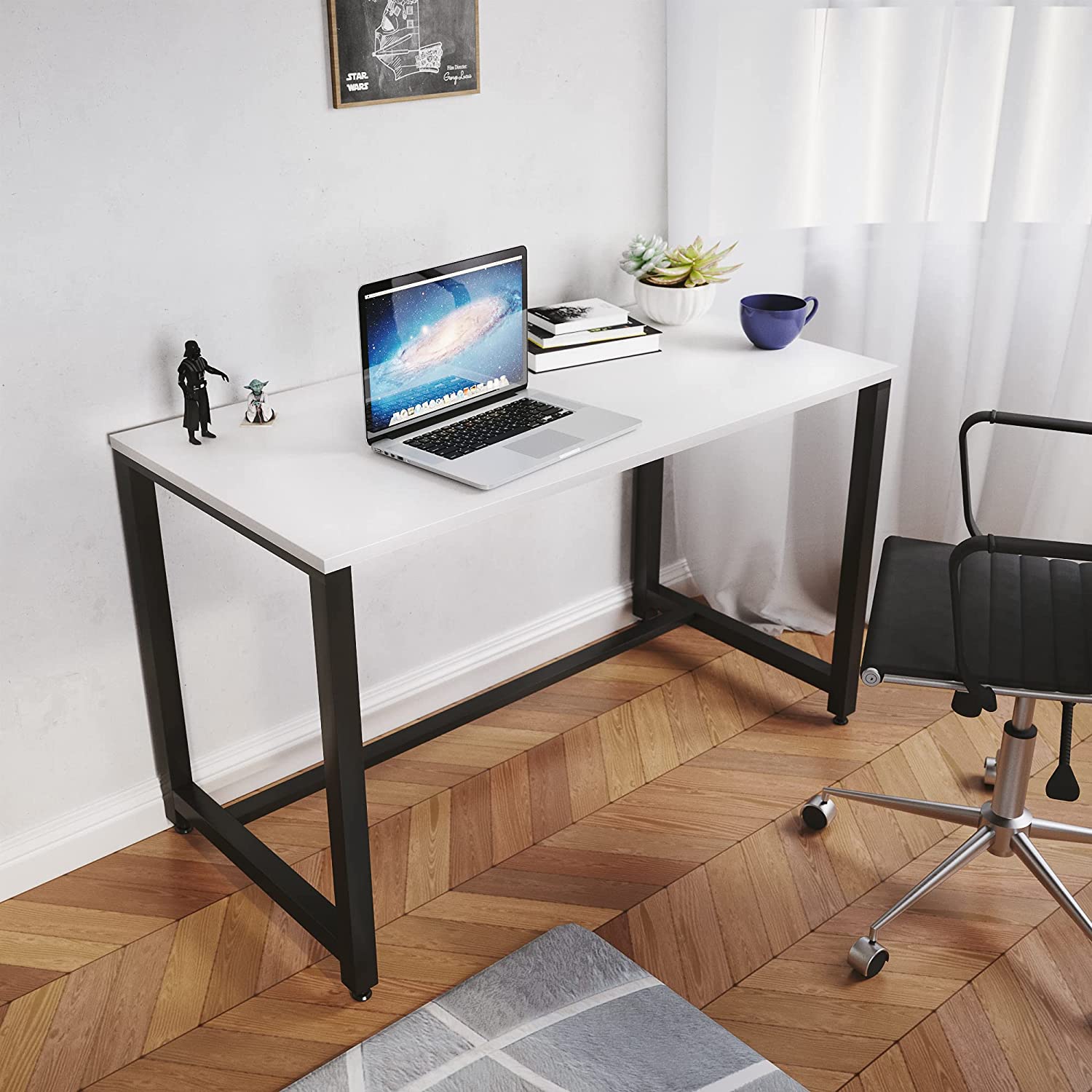 LAD Workspaces® The L Table Engineered Wood Study Table, Laptop, Computer Table Desk for Home & Office