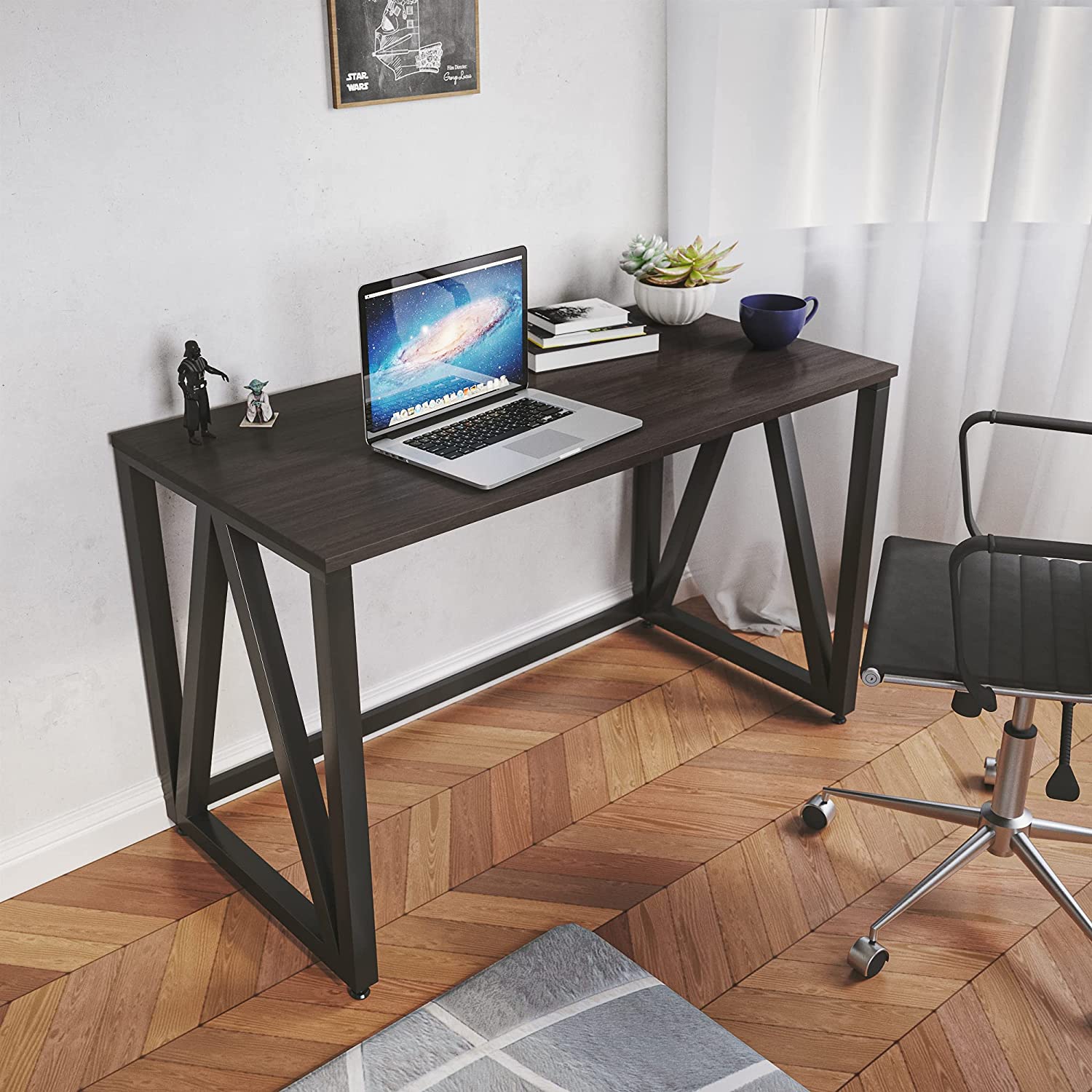 LAD Workspaces® The A Table Engineered Wood Study Table, Laptop, Computer Table Desk for Home & Office
