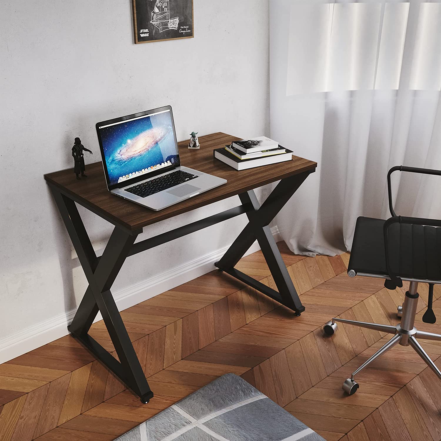 LAD Workspaces® The X Table Engineered Wood Study Table, Laptop, Computer Table Desk for Home & Office