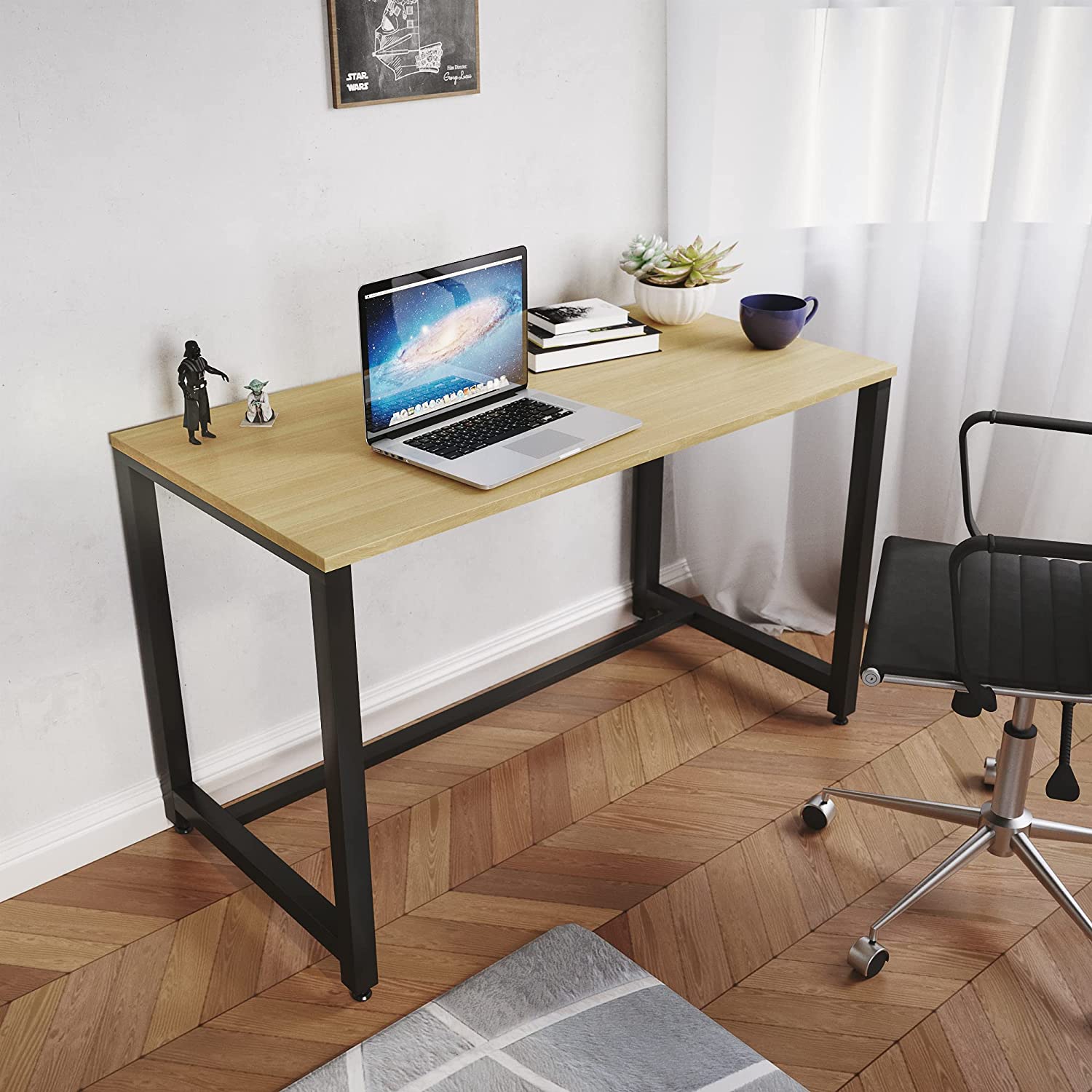 LAD Workspaces® The L Table Engineered Wood Study Table, Laptop, Computer Table Desk for Home & Office