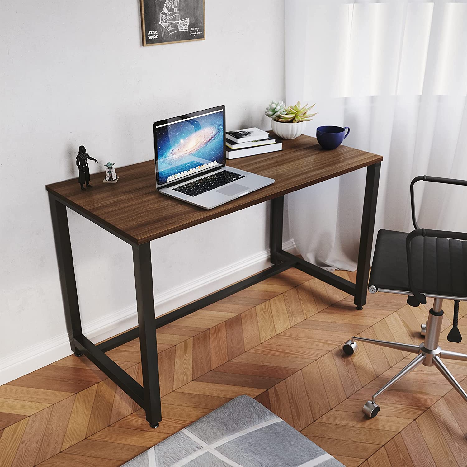 LAD Workspaces® The L Table Engineered Wood Study Table, Laptop, Computer Table Desk for Home & Office